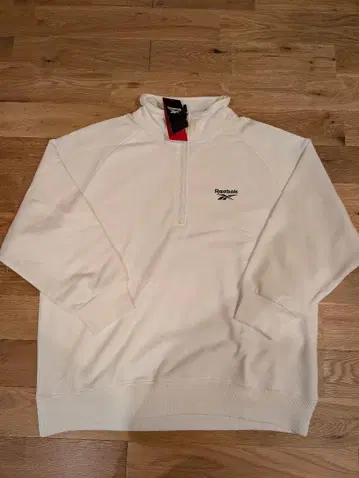 새상품 Reebok 23AW 하프 지퍼 맨투맨 상의 스탠드 카라