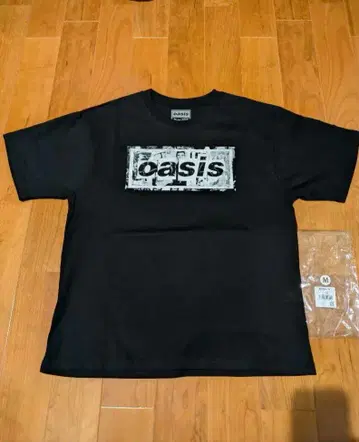 oasis 라이브 투어 티셔츠 M 사이즈 블랙
