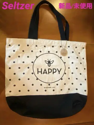 [ 새상품/미사용 ] Seltzer HAPPY 도트 에코백