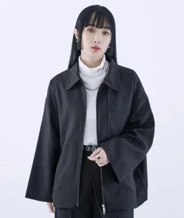 엘르 로제트 후쿠레 자카드 플러시 블루종