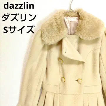 dazzlin 더블 버튼 인조 모피 코트 베이지 S