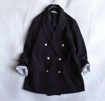 FREAK'S STORE 네이비 더블 브레스트 테일러드 자켓