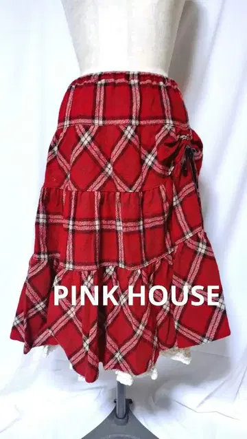 PINK HOUSE 울 체크 스커트