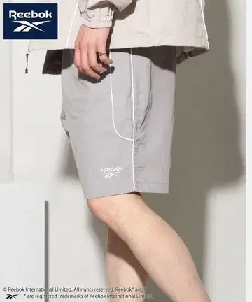 Reebok/리복 나일론 하프 팬츠 정가 6600엔 그레이