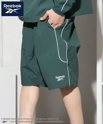 Reebok/리복 나일론 하프 팬츠 정가 6600엔 그린