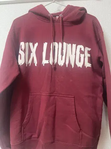 SIX LOUNGE 후드티 L 빨간색 레드 의류