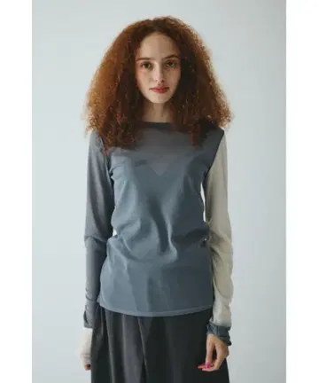 HeRIN.CYE Crew neck mesh inner tops