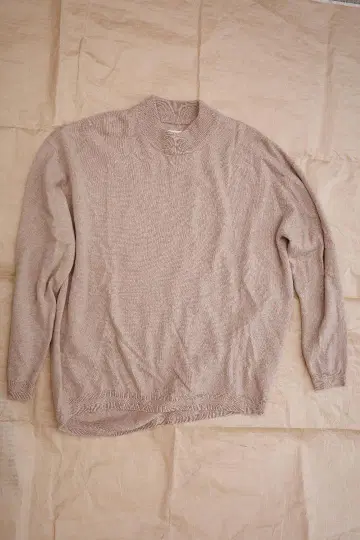 YOKO SAKAMOTO 캐시미어 크루넥 니트 사이즈 M 베이지