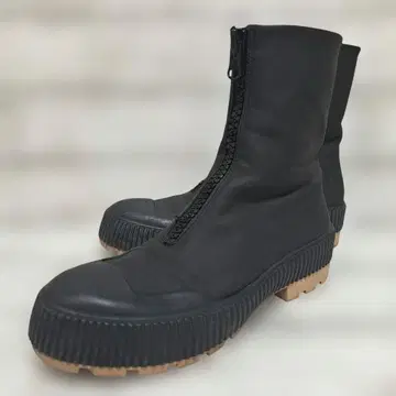ZARA 자라 부츠 프론트 지퍼 트랙 밑창 블랙 러버 [ a-57 ]