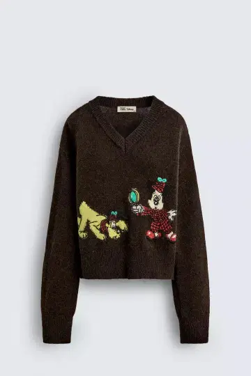 플루토+미키 ZARA X DISNEY 스웨터 L 사이즈 미사용 새상품