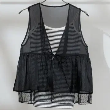 FREAKS STORE 오간자 레이스 레이어드 베스트
