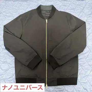 블랙 나일론 봄버 자켓