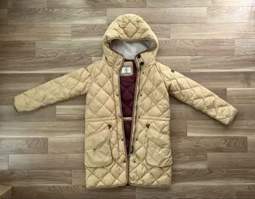 베이지 퀼팅 후드 자켓 AIGLE