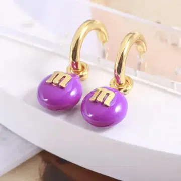 케이트 스페이드 m&m 초콜릿 캔디 귀걸이 퍼플
