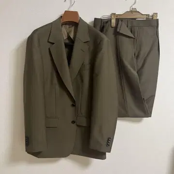 카키 브라운 수트 상하의 세트 L 사이즈