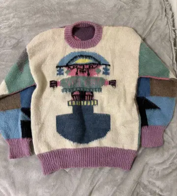 페루산 알파카 100% 손뜨개질 아카이브 니트