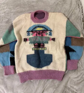 [ 미착용 ] 페루산 알파카 100% 손뜨개질 아카이브 니트