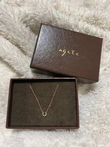 agete 말굽 목걸이 K10YG