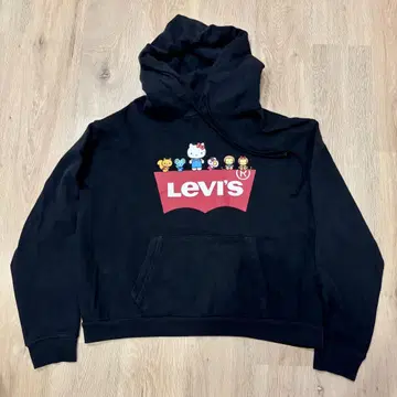 LEVI'S HELLO KITTY 키티 후드티 블랙 블랙 컬러