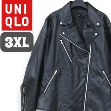 UNIQLO 더블 라이더 자켓 3XL 블랙