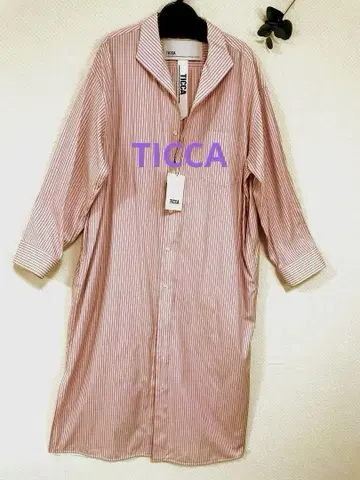 TICCA 핑크 스트라이프 긴팔 셔츠