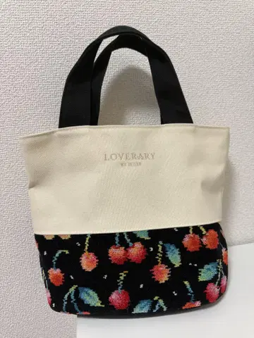 LOVERARY FEILER 체리 패턴 토트백 체리 도트