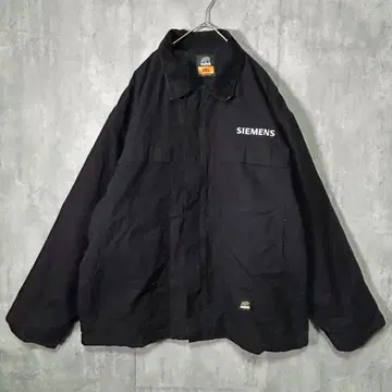 디트로이트 덕 자켓 기업 로고 자수 충전솜 블랙 2XL USA 구제 의류