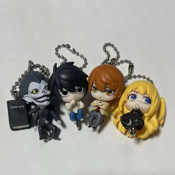 DEATH NOTE 집게 연결 마스코트 볼 체인 4종