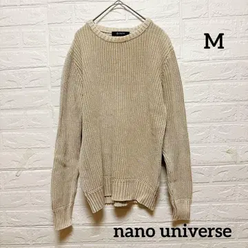 나노 유니버스 니트 스웨터 크루넥 M 사이즈 베이지