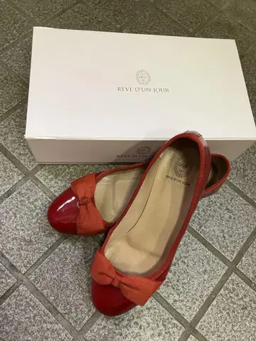 REVE D'UN JOUR 레브당쥬르 발레 슈즈 빨간색 37