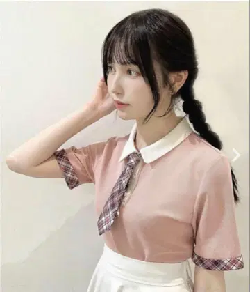 완판템 핀 체크 패턴 넥타이 포함