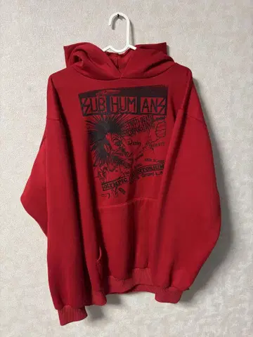 80s Subhumans 구제 의류 후드티 후디