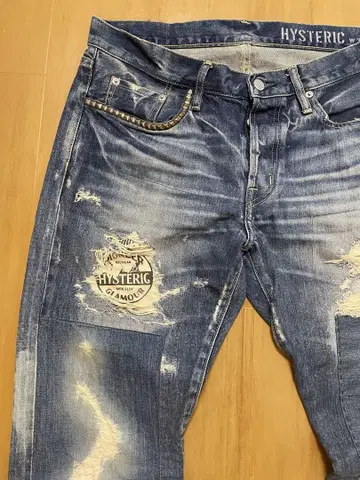 HYSTERIC GLAMOUR 데미지 데님 팬츠
