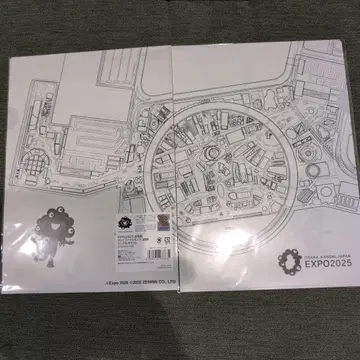 EXPO2025 회장 지도 흑백 클리어 파일 2세트