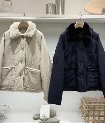 플리스 자켓 네이비