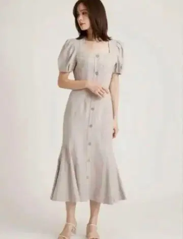 snidel 프론트 버튼 머메이드 원피스