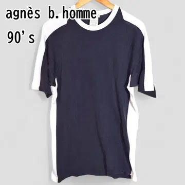 [ 90's ] 에네스베 옴 컬러 블록 T셔츠 레이온 빈티지
