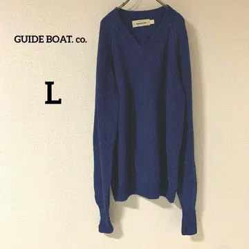 GUIDE BOAT. co. 네이비 V넥 니트 스웨터 [ L ]