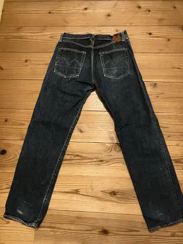 EVISU 버튼 플라이 데님 팬츠 W32 x L35 택 손상 있음