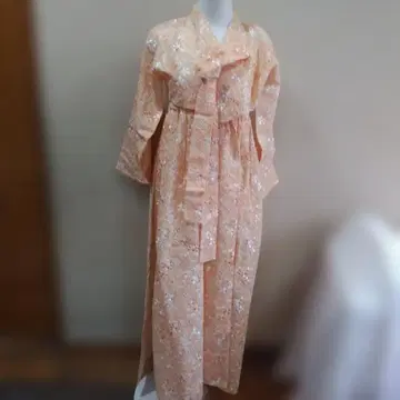 북한 치마저고리 오렌지