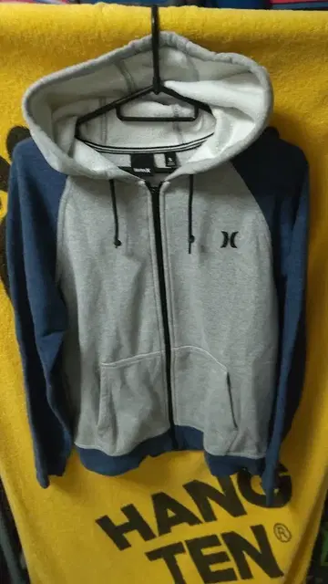 Hurley 풀 집업 후드티 그레이/네이비