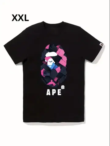 APE 그래픽 프린트 T셔츠 XXL