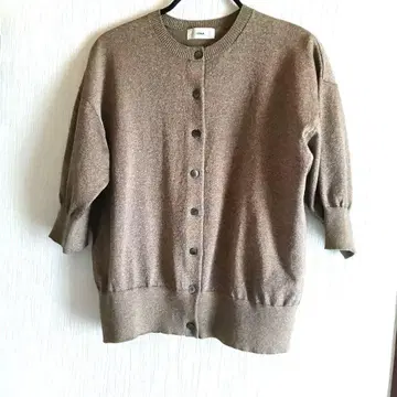 이에나 LEVITA 크루 가디건 iena 골드 라메 브라운 계열