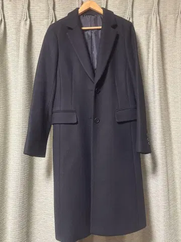SUIT SQUARE 싱글 브레스 롱 코트 38