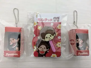몽치치 앉은 패키지 피규어 키체인 막대 달린 페이스 참