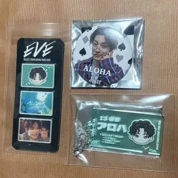 초특급 Aloha EVE Joker 캔뱃지 티켓 키링 3종 세트
