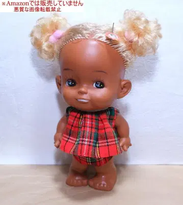 쇼와 레트로 소프트 비닐 쿠론보 여아 빈티지 인형