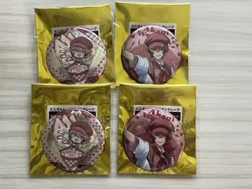 오리엔스 마리오 크레이프 콜라보 캔뱃지 4개 세트 아카기 웬