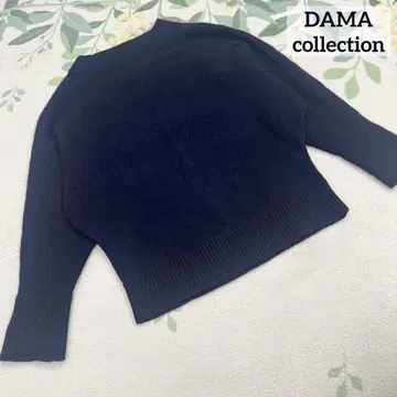새상품급 DAMA collection 니트 폭스 네이비 울 네이비