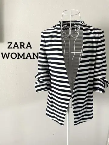 [ ZARA WOMAN ] 자켓 오픈 프론트 롤업 소매 XS